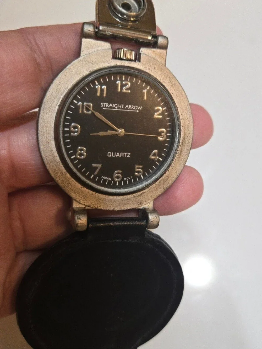 Straight Arrow Quartz Full Hunter Pocket Watch United States Army